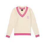 CREAM VARSITY SWEATER