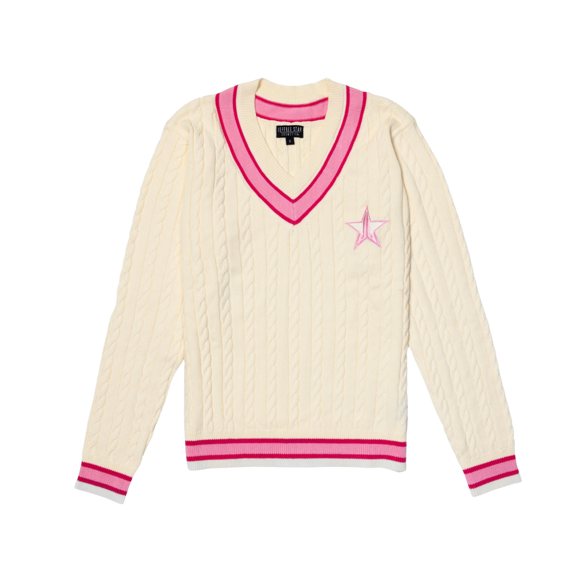 CREAM VARSITY SWEATER