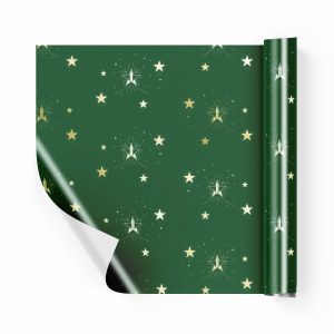 GREEN AND GOLD WRAPPING PAPER