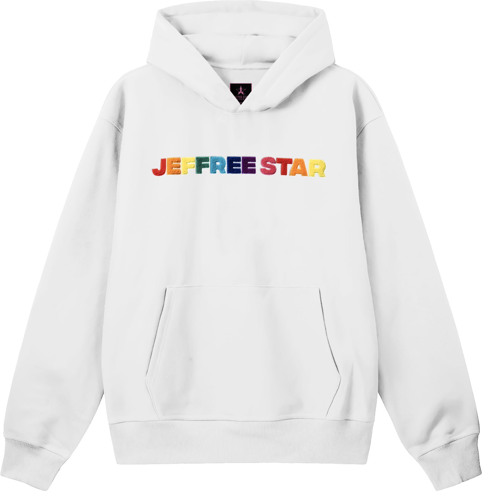 WHITE RAINBOW HOODIE