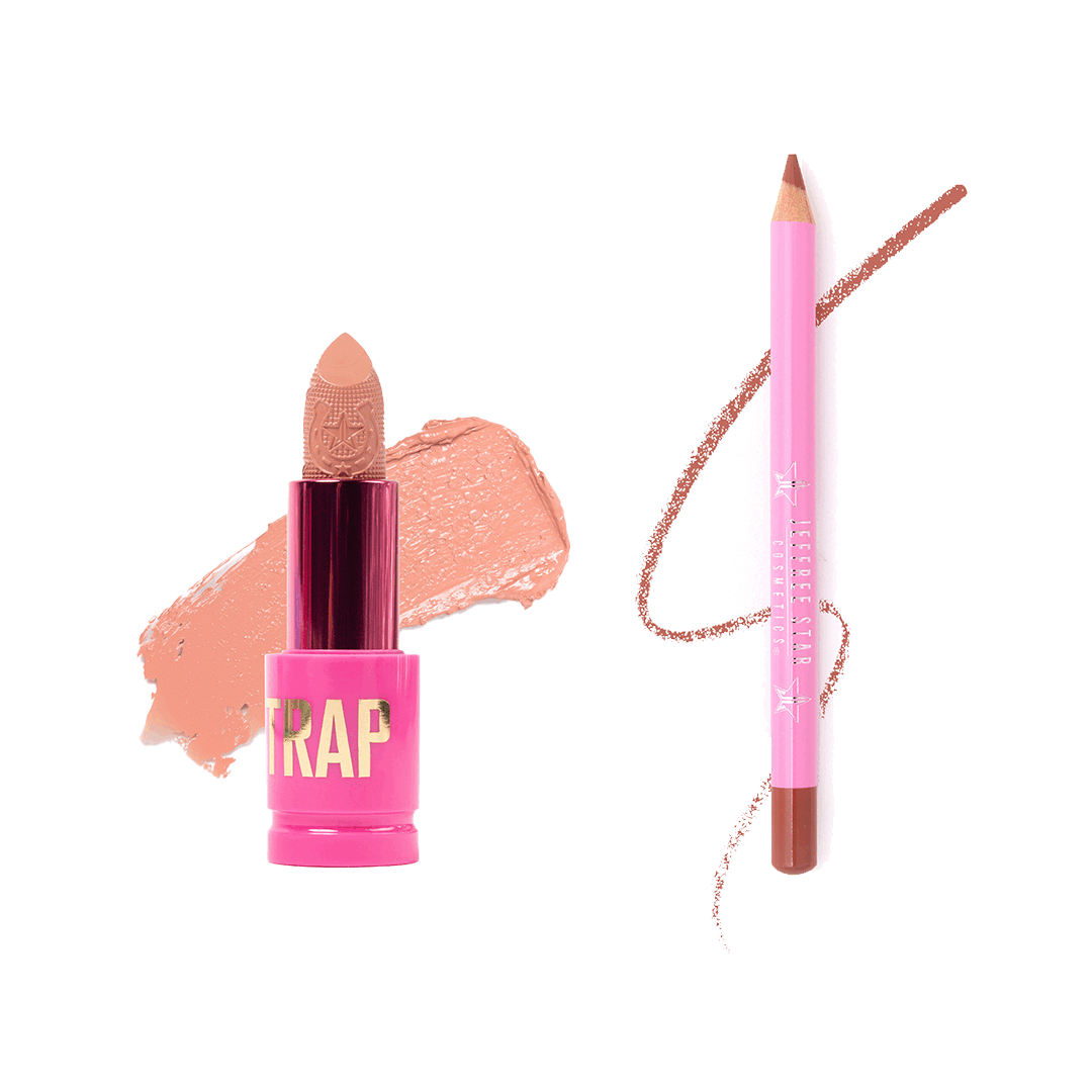 CUSTOMIZABLE VELOUR LIP LINER & SHINY TRAP LIPSTICK DUO
